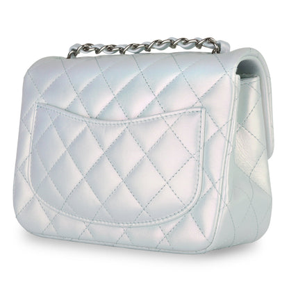 Chanel Classic Flap Leather Silver Shoulder Bag Style 4
