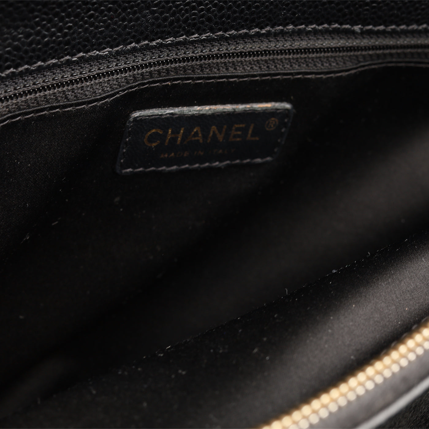Chanel Shopping Tote Caviar Black Tote Bag Style 14