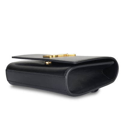 Saint Laurent Kate Calfskin Black Shoulder Bag