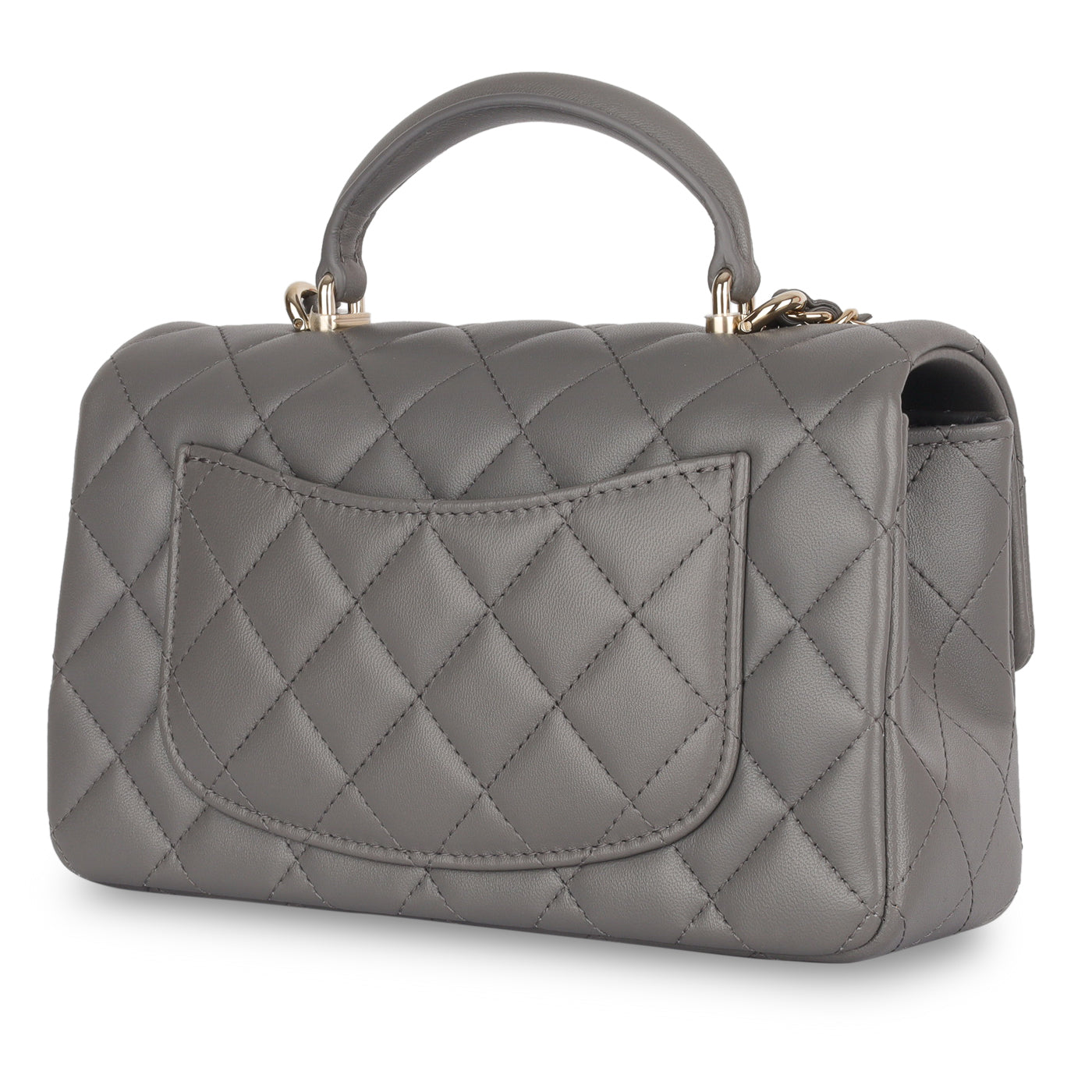 Chanel Classic Flap Lambskin Gold Shoulder Bag Style 74