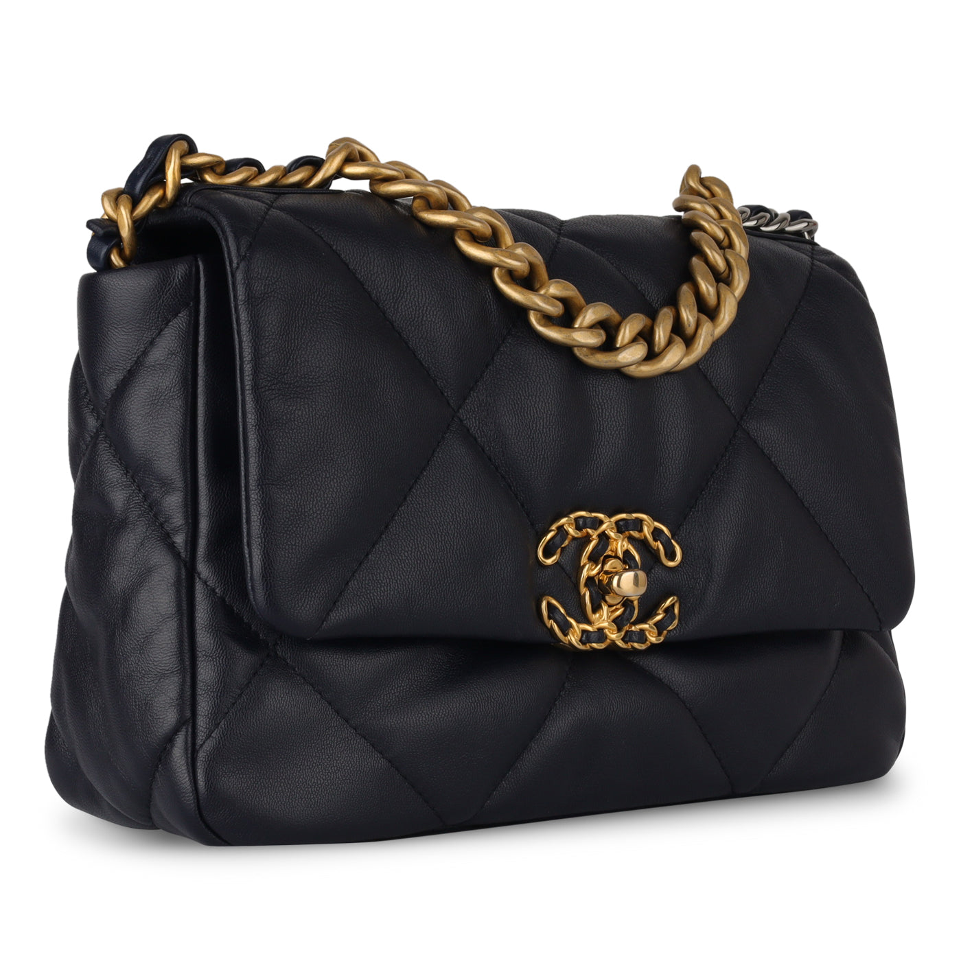 Chanel Chanel 19 Tweed Gold Shoulder Bag Tweed