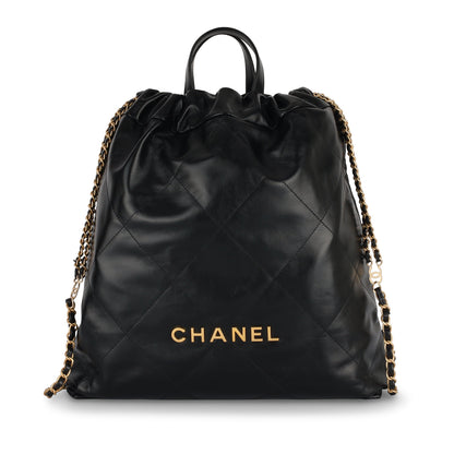 Chanel Chanel 22 Calfskin Black Shoulder Bag Style 6