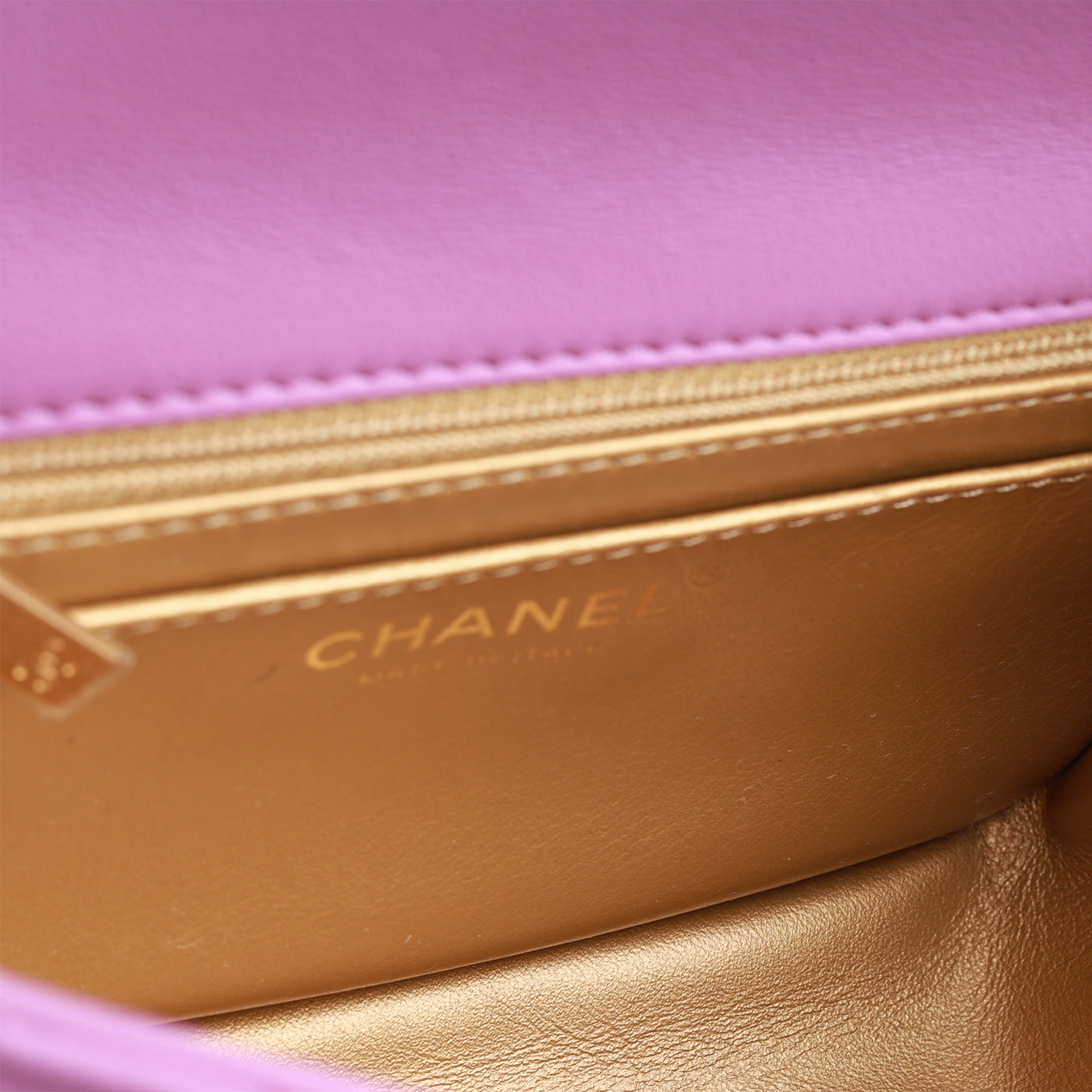 Chanel Classic Flap Lambskin Gold Shoulder Bag Style 131
