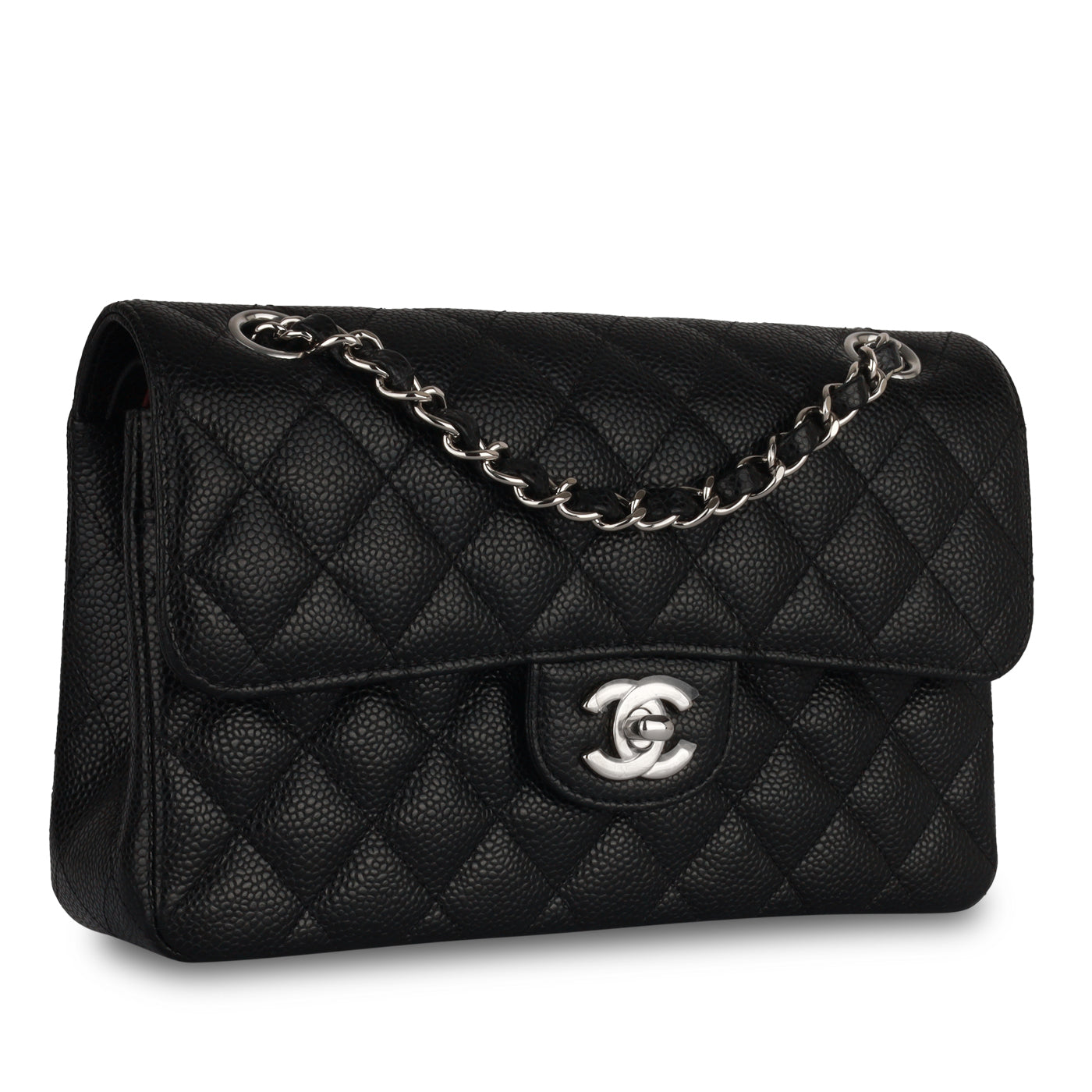 Chanel Classic Flap Caviar Black Shoulder Bag Style 121