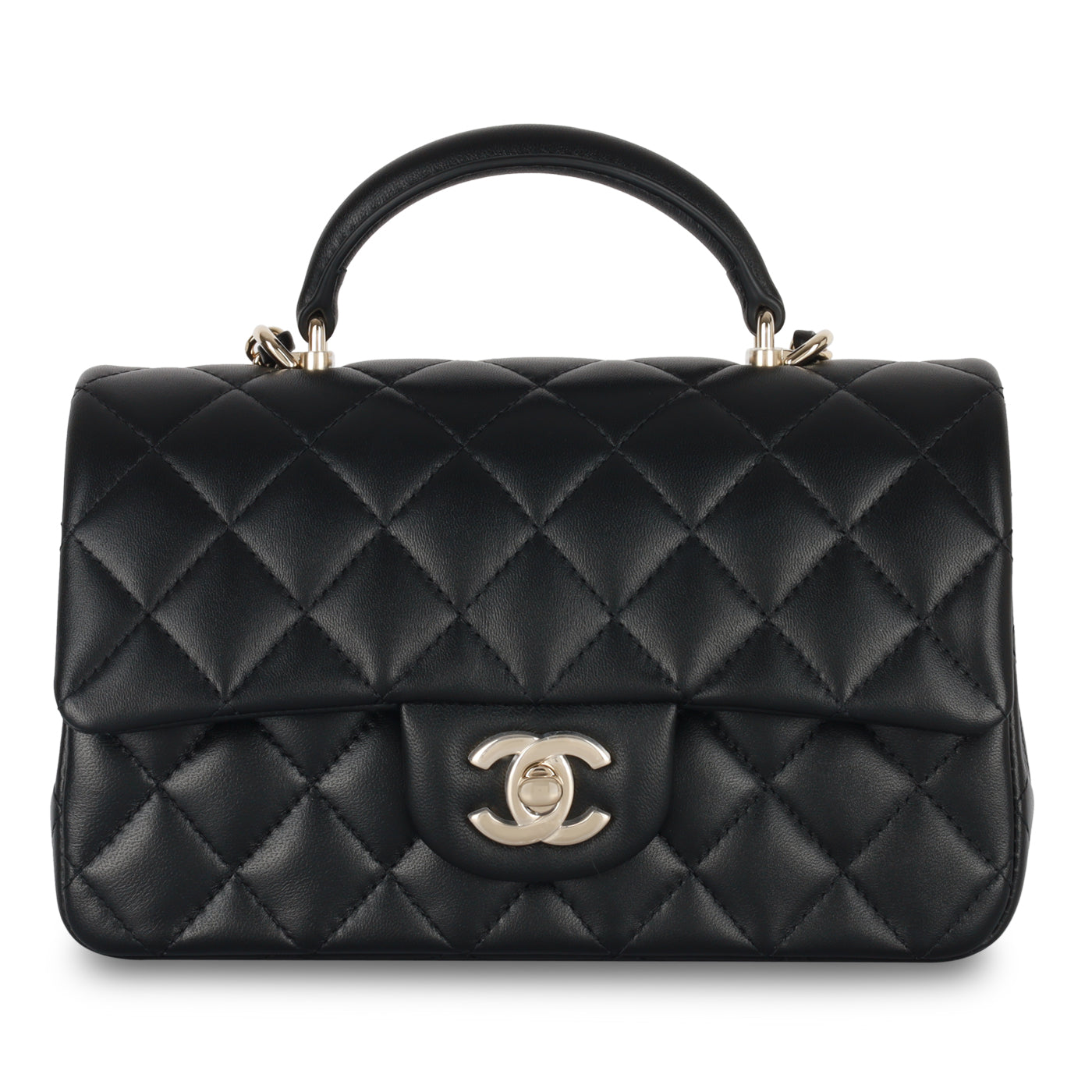 Chanel Classic Flap Lambskin Black Shoulder Bag Style 167