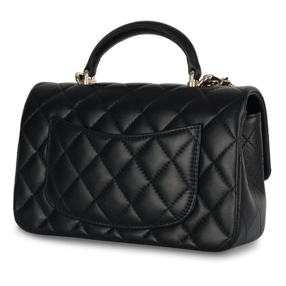 Chanel Classic Flap Lambskin Black Shoulder Bag Style 167