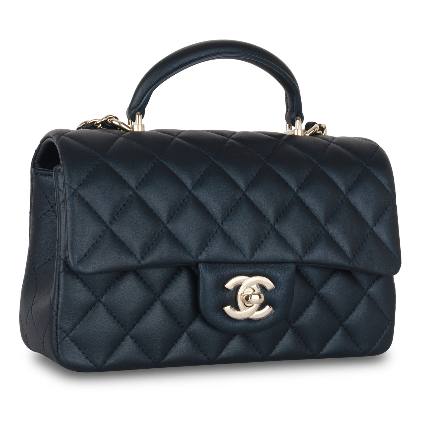 Chanel Classic Flap Lambskin Gold Shoulder Bag Style 73