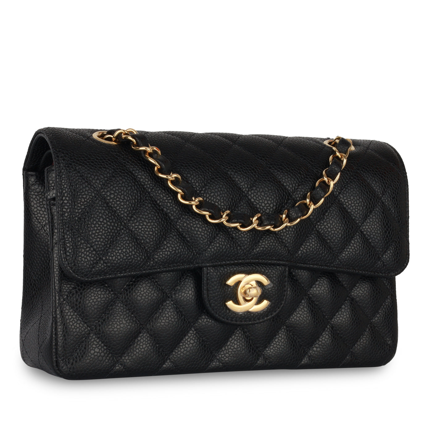 Chanel Classic Flap Caviar Black Shoulder Bag Style 120
