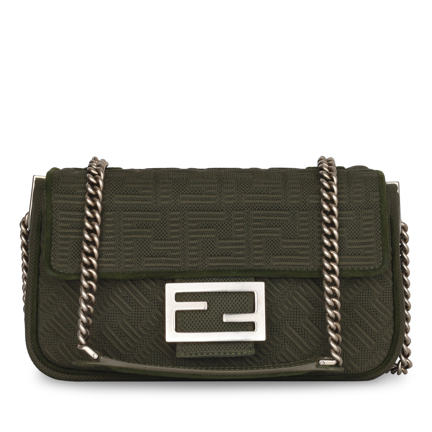 Fendi Baguette Canvas Red Shoulder Bag Style 60