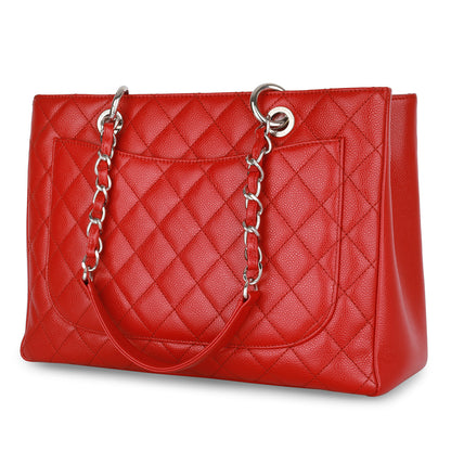 Chanel Timeless Caviar Silver Tote Bag Caviar