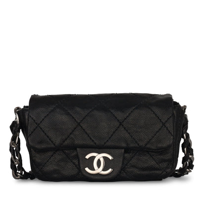 Chanel Classic Flap Caviar Black Shoulder Bag Style 144