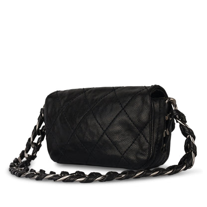 Chanel Classic Flap Caviar Black Shoulder Bag Style 144