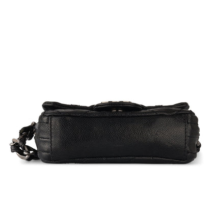 Chanel Classic Flap Caviar Black Shoulder Bag Style 144