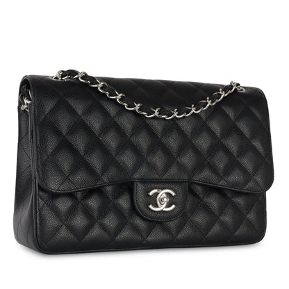 Chanel Classic Flap Lambskin Black Shoulder Bag Style 42