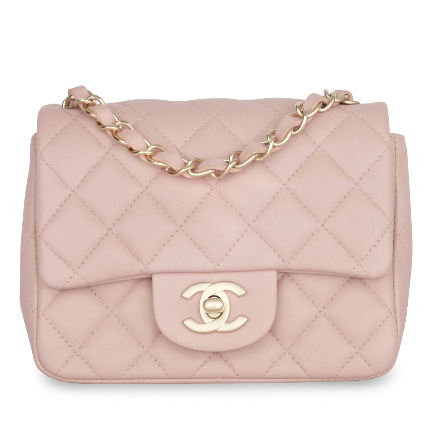 Chanel Classic Flap Lambskin Gold Shoulder Bag Style 90