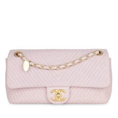 Chanel Chevron Surpique Flap Bag