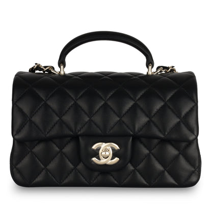 Chanel Classic Flap Lambskin Black Shoulder Bag Style 164