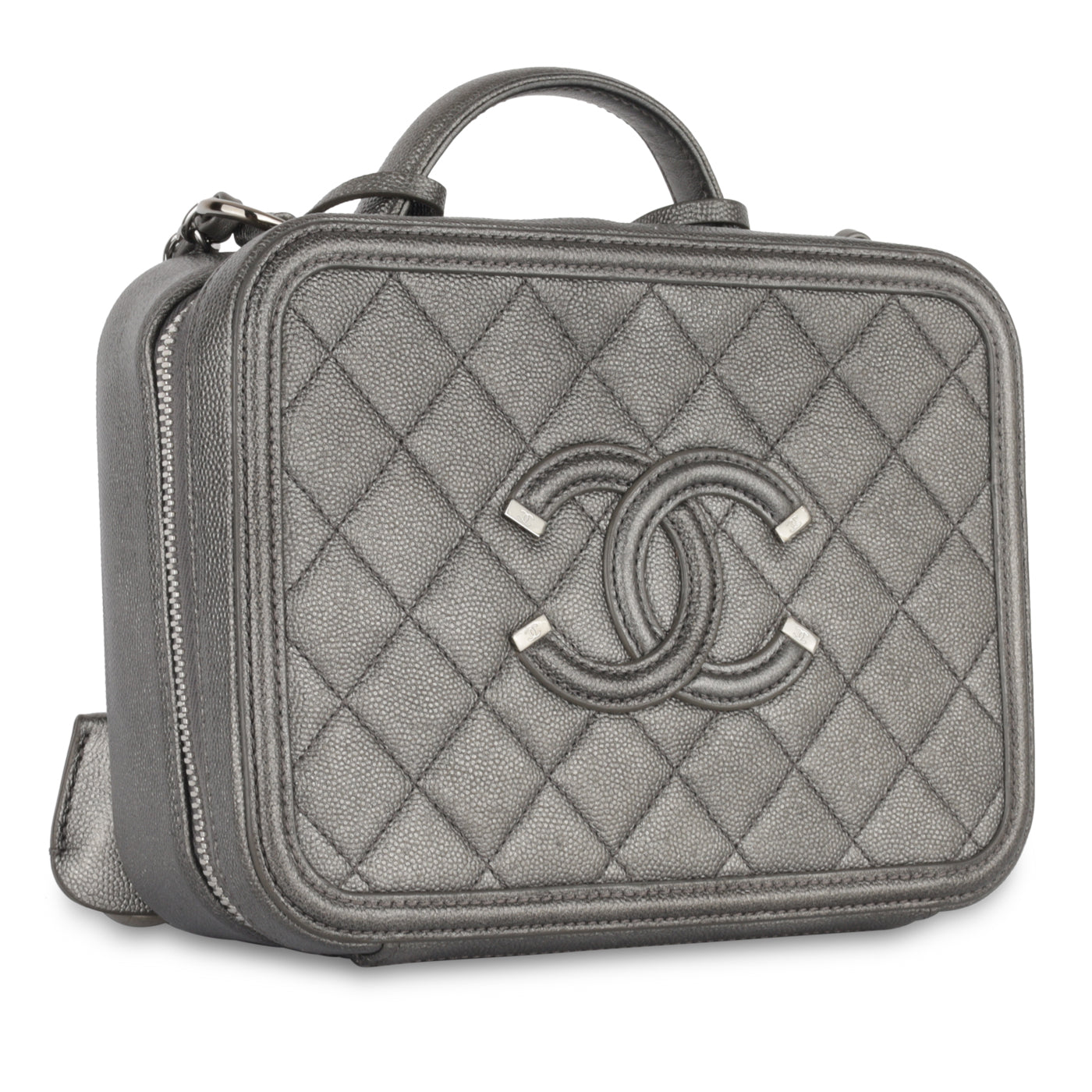 Chanel Vanity Caviar Black Clutch Style 3