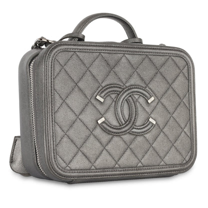 Chanel Vanity Caviar Black Clutch Style 3