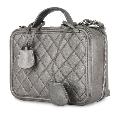 Chanel Vanity Caviar Black Clutch Style 3