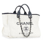 Chanel Cambon Leather Silver Tote Bag