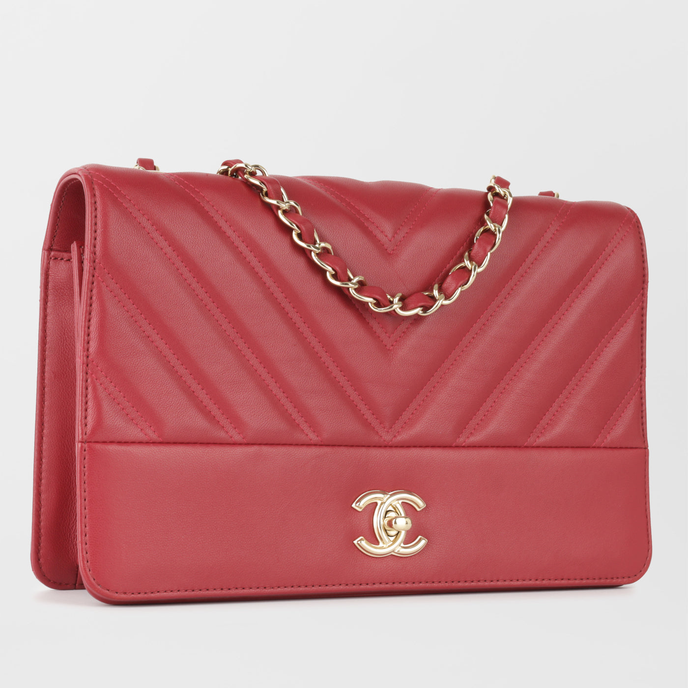 Chanel Classic Flap Lambskin Gold Shoulder Bag Style 5