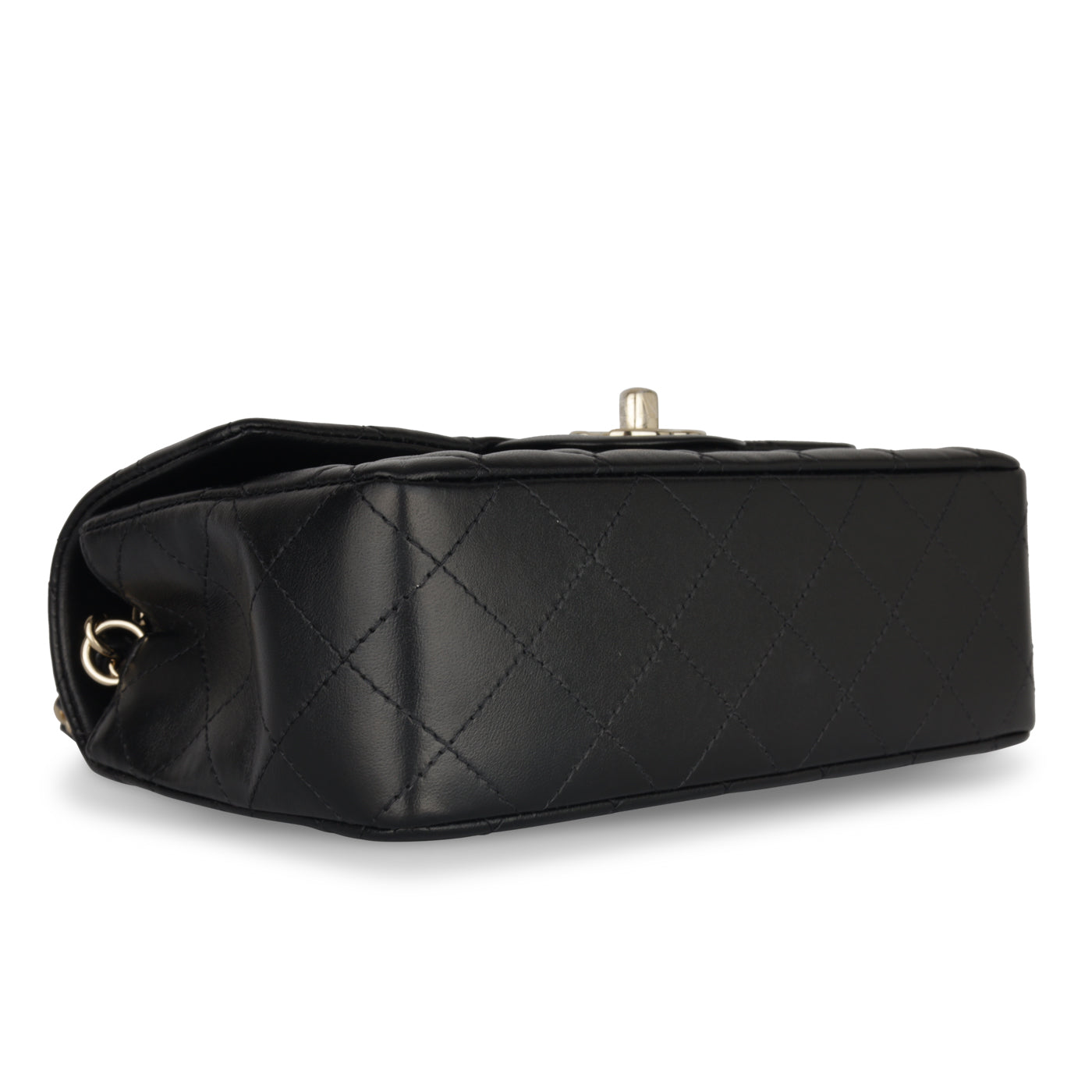 Chanel Classic Flap Lambskin Black Shoulder Bag Style 163