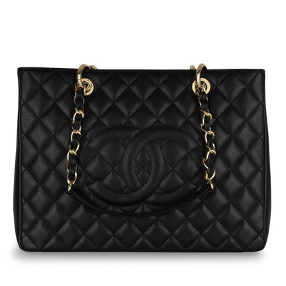 Chanel Shopping Tote Caviar Black Tote Bag Style 14