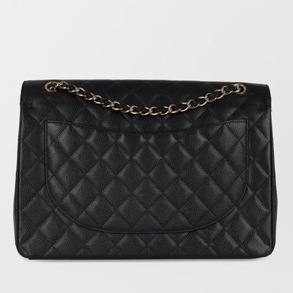 Chanel Classic Flap Lambskin Black Shoulder Bag Style 71