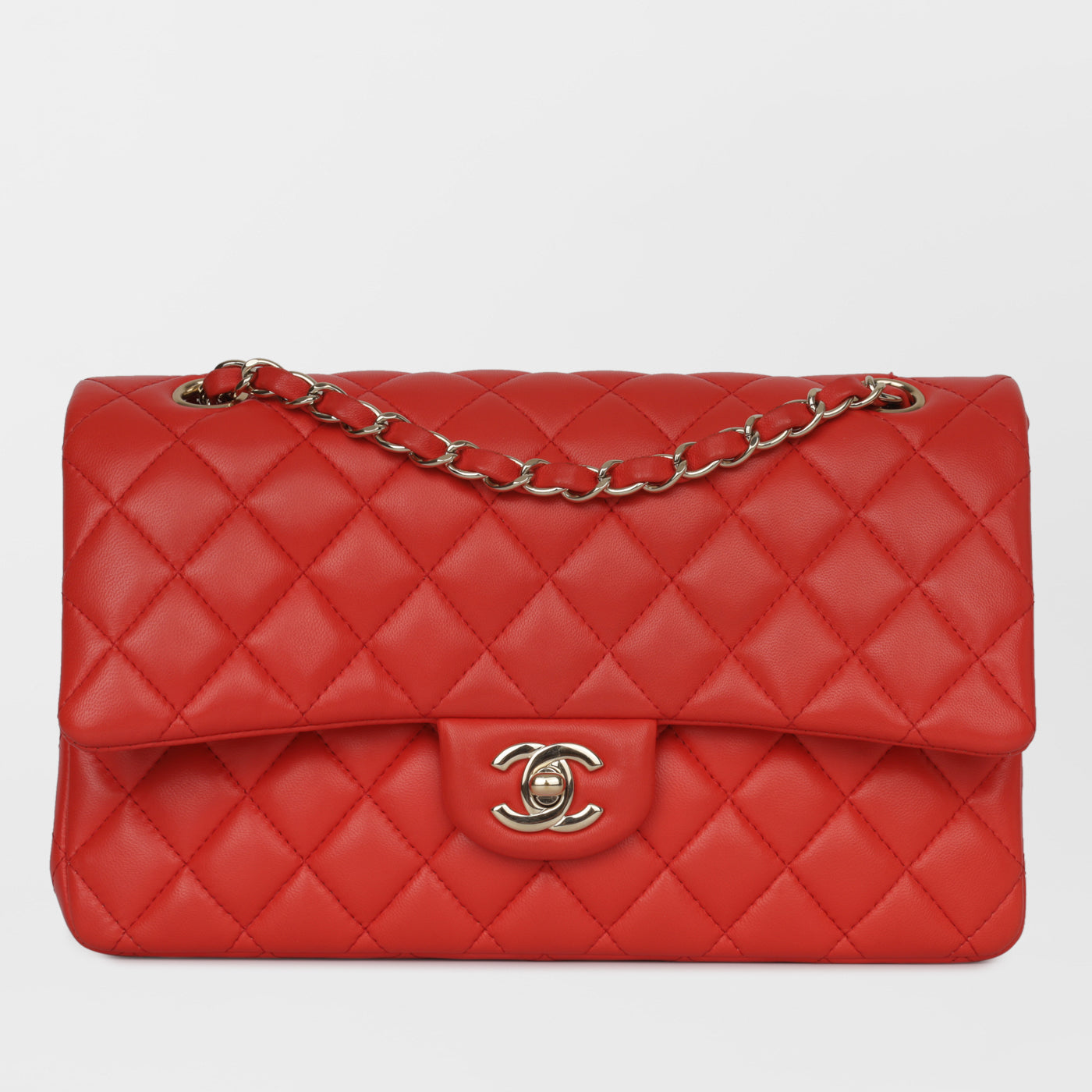 Chanel Classic Flap Lambskin Gold Shoulder Bag Style 33