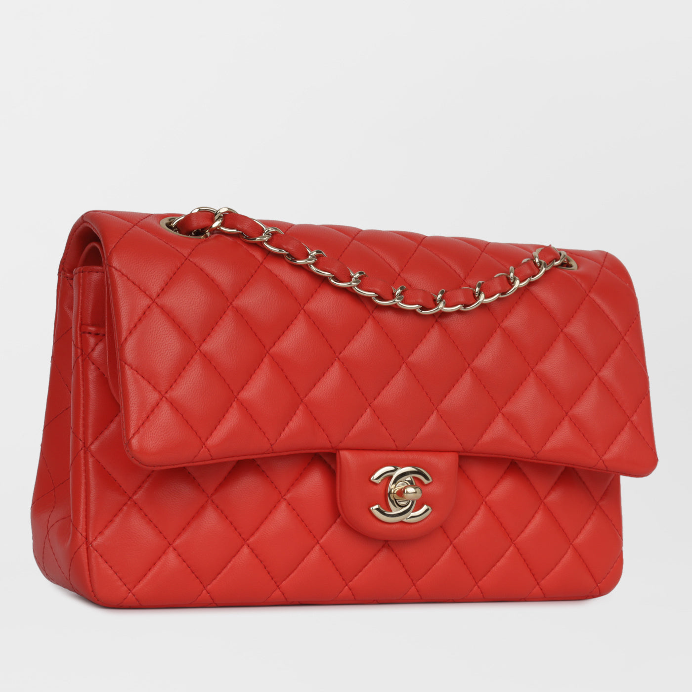 Chanel Classic Flap Lambskin Gold Shoulder Bag Style 33