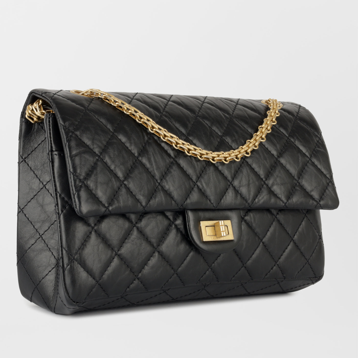 Chanel Classic Flap Lambskin Black Shoulder Bag Style 6