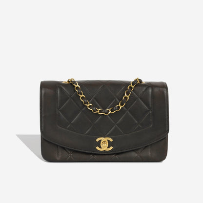 Chanel Classic Flap Lambskin Black Shoulder Bag Style 287
