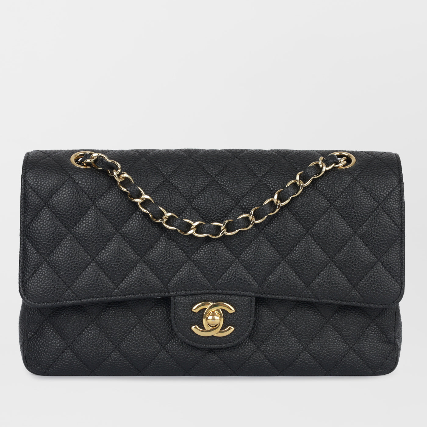 Chanel Classic Flap Lambskin Black Shoulder Bag Style 109