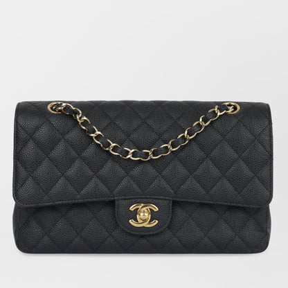 Chanel Classic Flap Lambskin Black Shoulder Bag Style 109