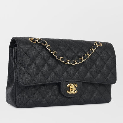 Chanel Classic Flap Lambskin Black Shoulder Bag Style 109