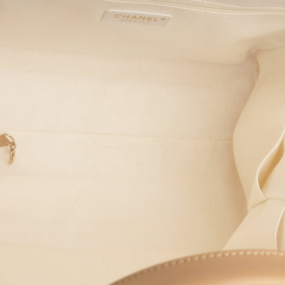 Chanel Deauville Canvas Gold Tote Bag Canvas