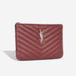 Saint Laurent College Calfskin Red Shoulder Bag