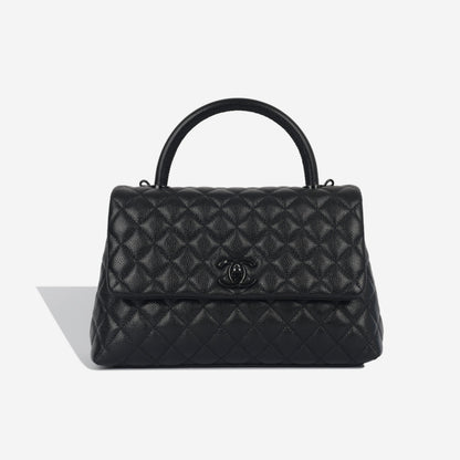 Chanel Coco Handle Caviar Black Shoulder Bag Style 2