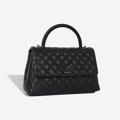 Chanel Coco Handle Caviar Black Shoulder Bag Style 2