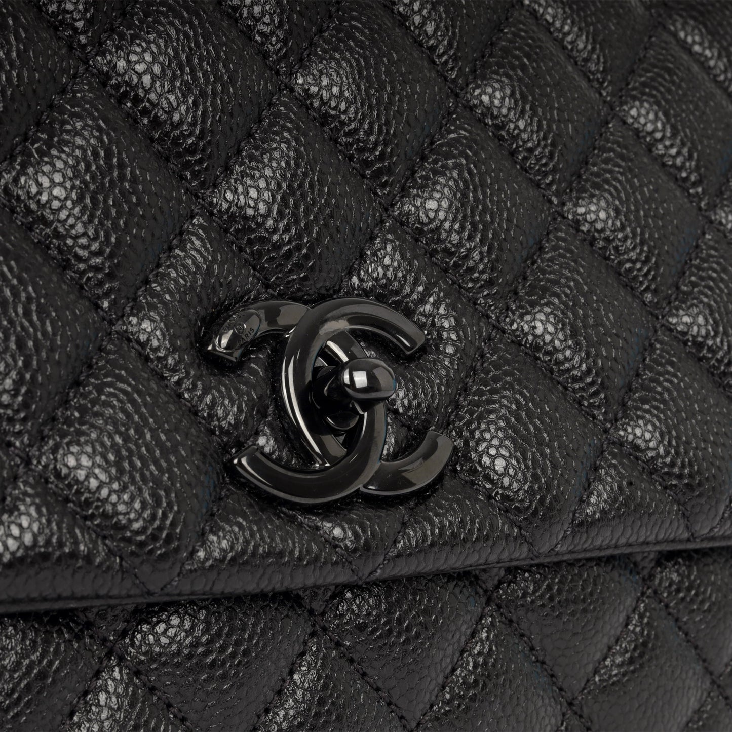 Chanel Coco Handle Caviar Black Shoulder Bag Style 2