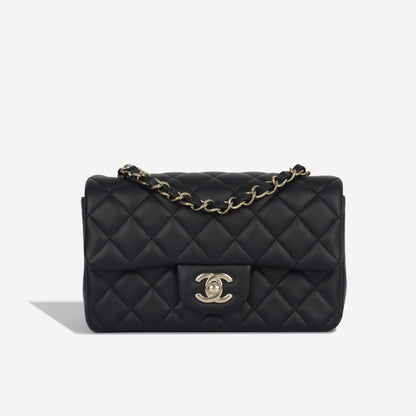 Chanel Classic Flap Lambskin Black Shoulder Bag Style 160