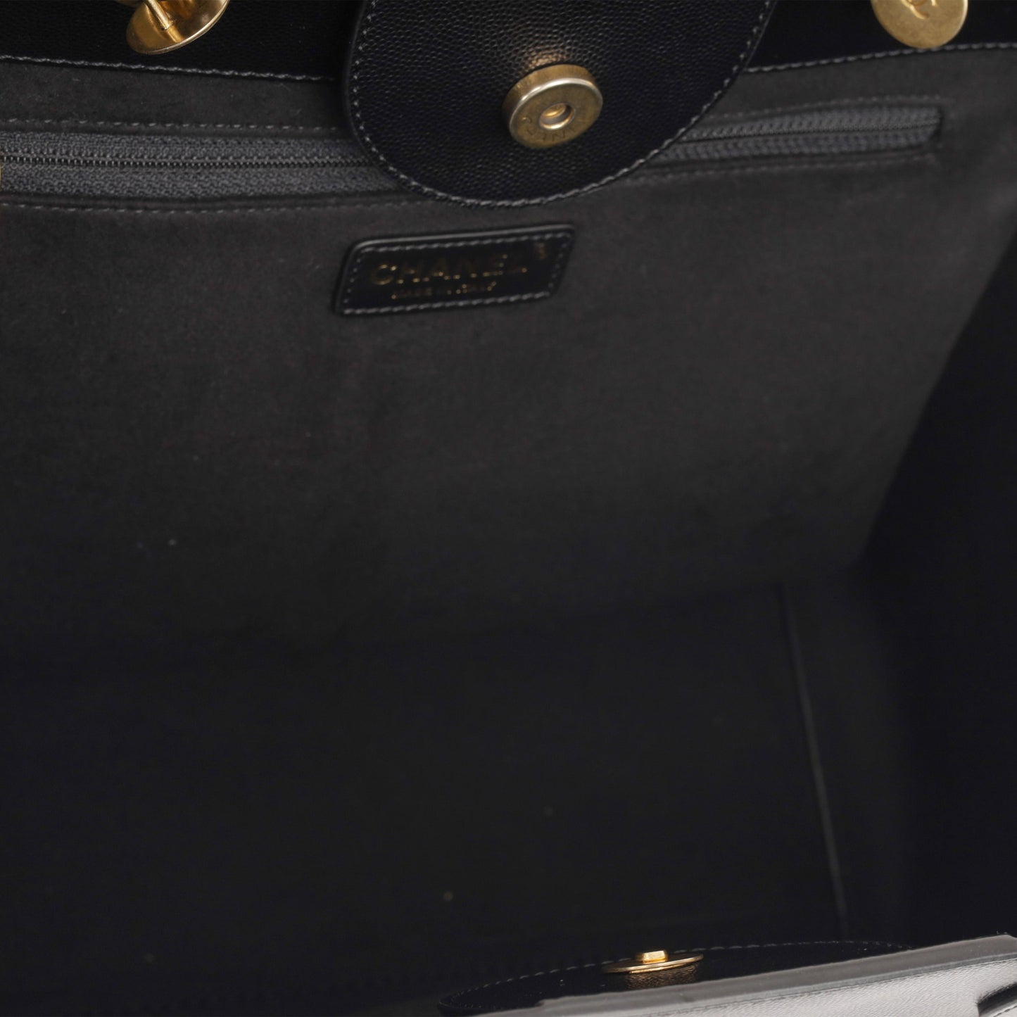 Chanel Cambon Caviar Black Tote Bag Caviar