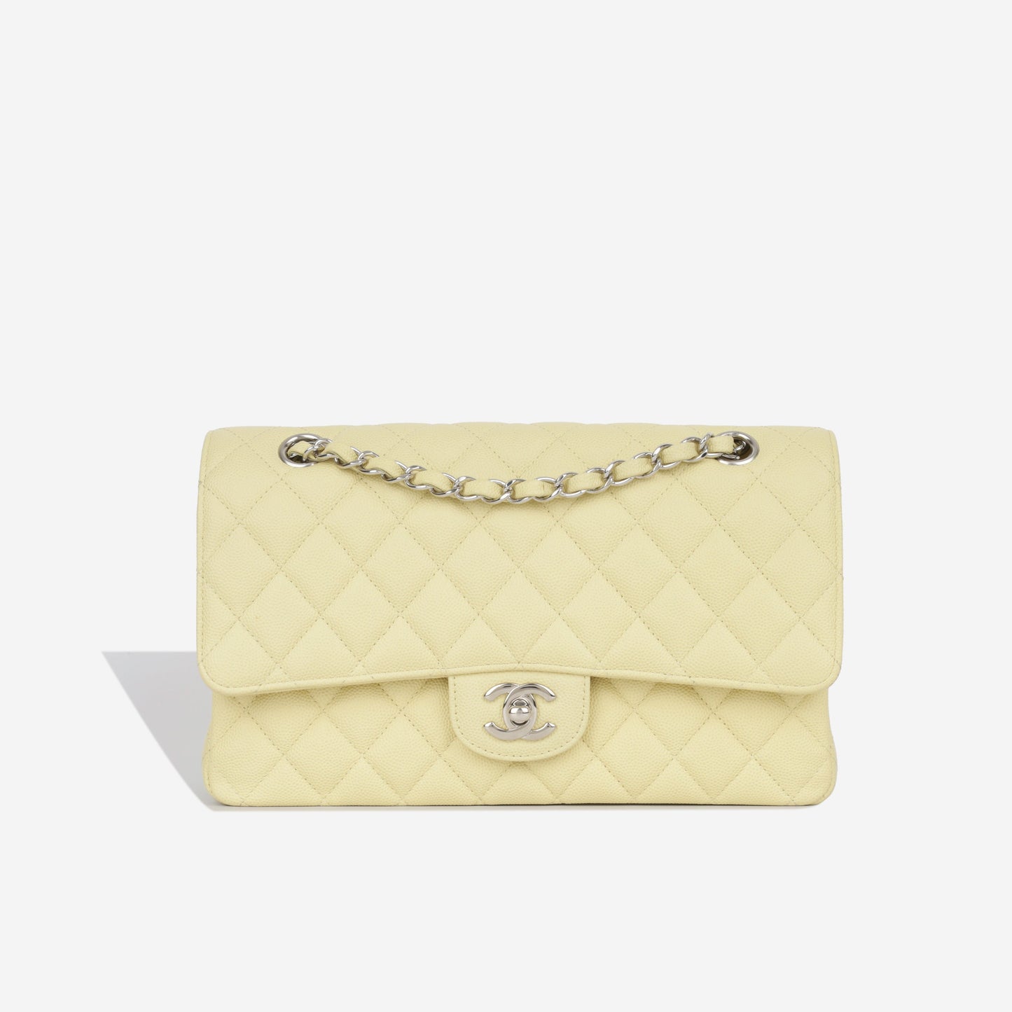 Chanel Classic Flap Caviar Silver Shoulder Bag Style 14