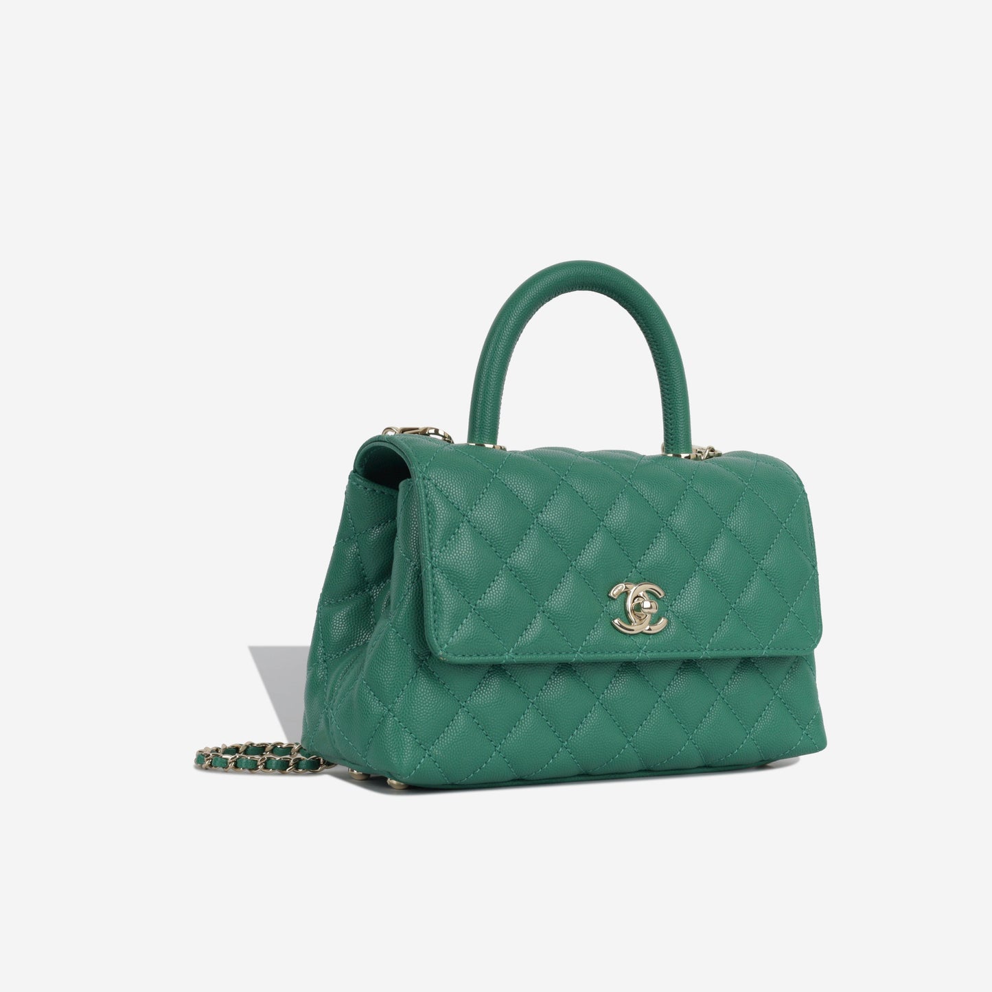 Chanel Coco Handle Caviar Gold Shoulder Bag Style 7