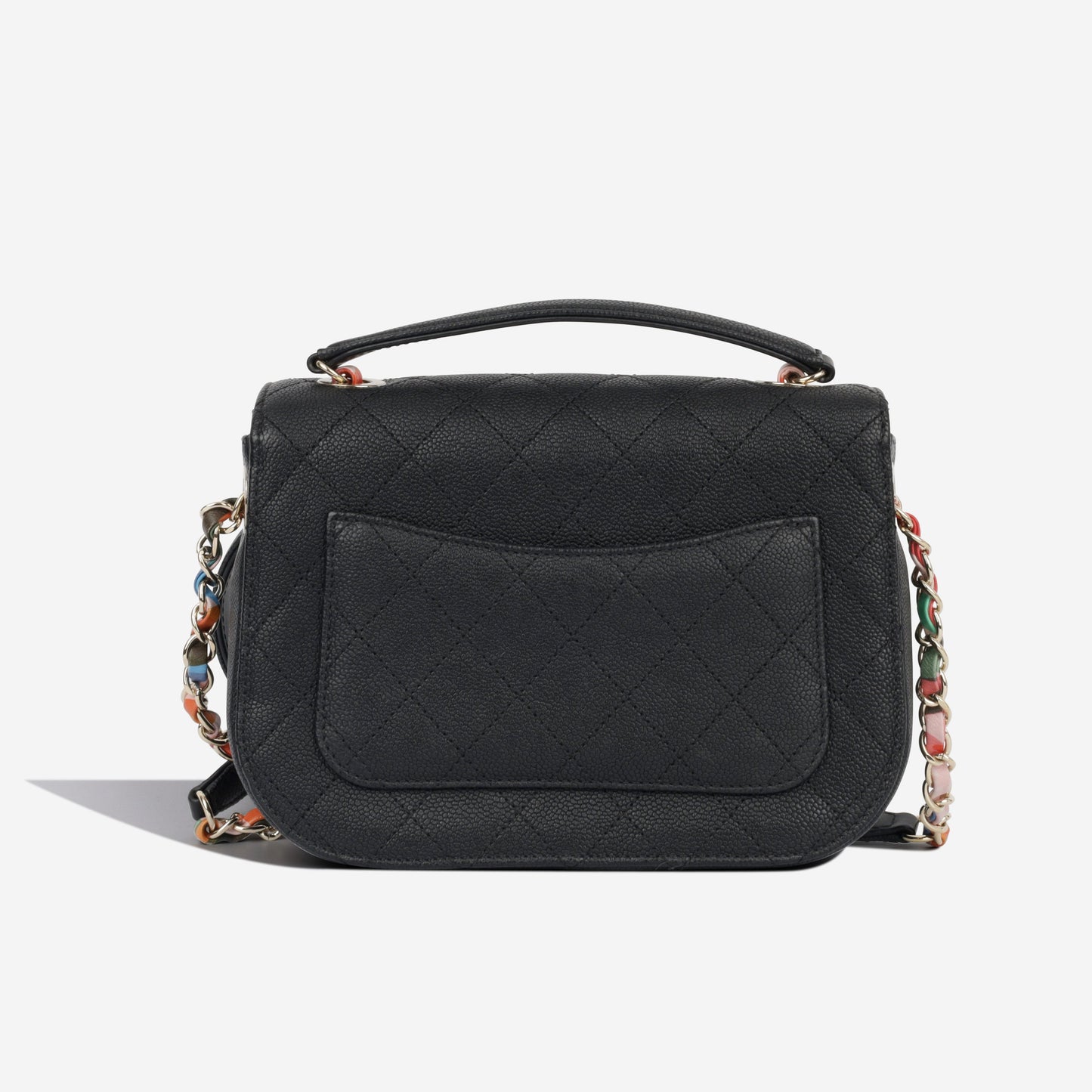 Chanel Classic Flap Caviar Black Shoulder Bag Style 136