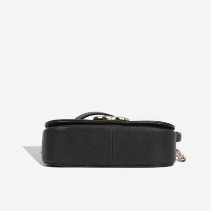 Chanel Classic Flap Caviar Black Shoulder Bag Style 136