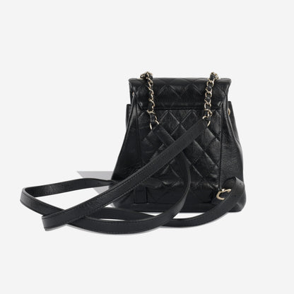 Chanel Calfskin Black Backpack
