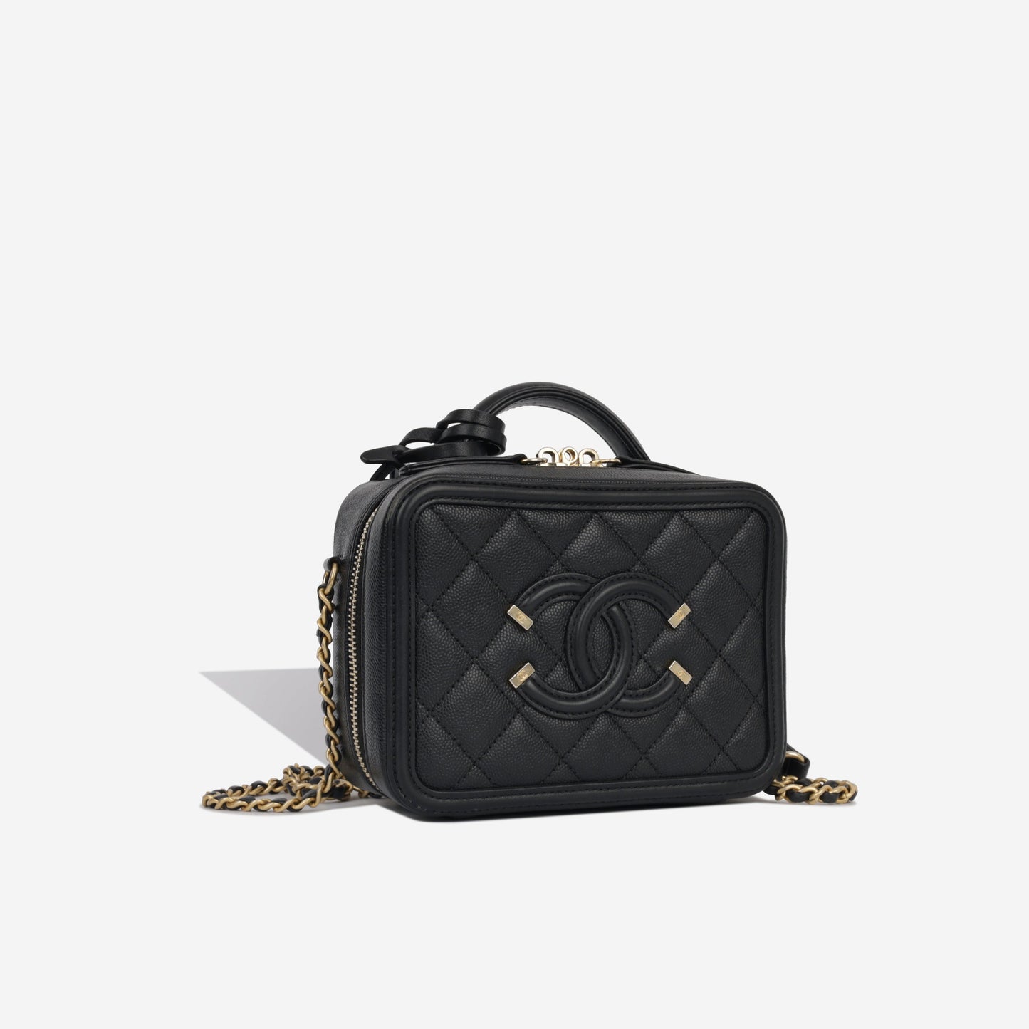 Chanel Vanity Caviar Black Clutch Style 2