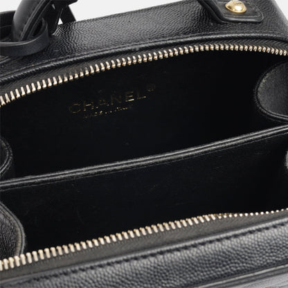 Chanel Vanity Caviar Black Clutch Style 2